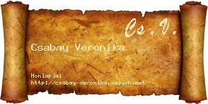 Csabay Veronika névjegykártya